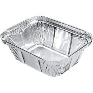 BOX-No2-FOIL CONTAINERS-(5"x4"x2")-1x1000-SMALL SQUARE BOX