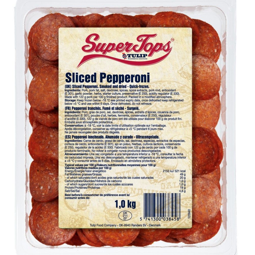 PACK-SUPERTOPS PEPPERONI-(SLICED-PORK)-1x1kg