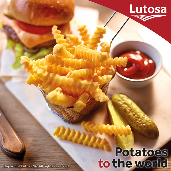 BOX-CRINKLE CUT FRIES 4x2.5kg-(LUTOSA)